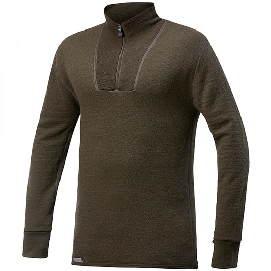 Woolpower Zip Turtleneck 400 pine green