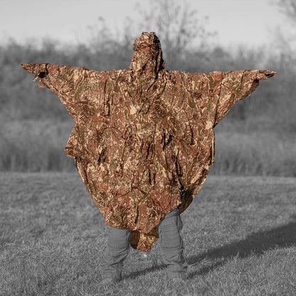 Ghosthood Ghost-Hoodie Tarnponcho Concamo Brown